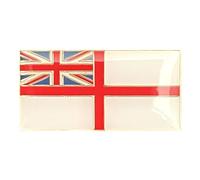 Royal Navy White Ensign Enamel Pin Badge - British Navy Flag Rectangle Metal Lapel Brooch (2.5cm x 1.3cm) - Maritime Heritage Gift for Jacket, Hat, or Bag