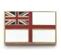Royal Navy White Ensign Flag - MOD Approved Pin Badge
