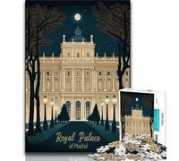 Royal Palace of Madrid Jigsaw Puzzles for Teenagers 1000 Piece Puzzle,Help The Brain Exercise Addictive Toys to Cultivate Patience A Work of Art 38x26cm