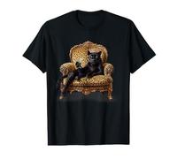 Royal Panther Martini Glamorous Cocktail Leopard Print Queen Value Graphic T-Shirt