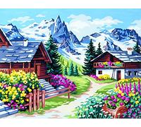 Royal Paris Tapestry Canvas: Royal Paris: Alpine Village, Multi-Colour, One