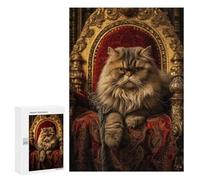 Royal Persian Cat Throne-8: Holiday-Season Gift, 300 PCS Decorative Jigsaw for Grown-Ups, for Screen-Free Relaxation at Home