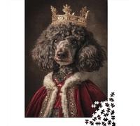 Royal Poodle Costume for Dogs Jigsaw Puzzles Puzzles for Adults Kids. 1000 Pieces Impossible Challenge Toy Educational Games Home Decoration for Adults& Kids Age 14 Years Up 70x50cm/1000pcs