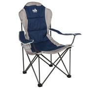 Royal President Chair Blue/Silver Folding Camping Chair Padded Fabric Cup Holder