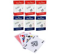 Royal Professional Poker Playing Cards, 6 Decks, Red & Blue, Standard Index, Superior Linen Finish, Casino Grade, Easy To Shuffle & Durable