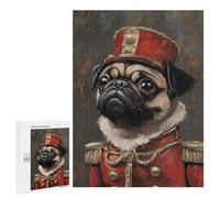 Royal Pug Portrait Painting Puzzle 1000 Teile Schwer Puzzle Spielzeug Lernspiel Impossible Herausforderungsspielzeug Für Erwachsene Kinder 500 PCS