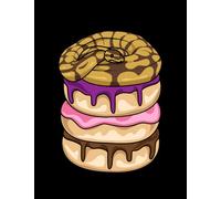 Royal Python Funny Ball Python On Donuts I Python Notebook: 8.5x11 110 Pages