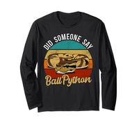 Royal Python Humidity Temperature Regius Snake Ball Python Long Sleeve T-Shirt
