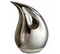 Royal Rapture Urn for ashes Cremation Memorial funeral Teardrop Jar Love Urns decorative Human Adult Child (Silver, 12") RT01-07