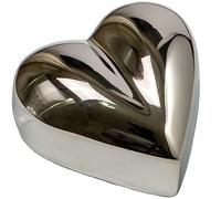 Royal Rapture Urn for Ashes Funeral Cremation Memorial Keepsake Heart Love Urns decorative Alloy (Silver, 5") RHM01-02