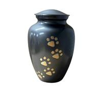 Royal Rapture Urn For Ashes Jar Paw Engraved Dog Cat Funeral Cremation Love Urns decorative(Grey 4") RJM06-01
