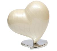Royal Rapture Urns for ashes Memorial Funeral Cremation Adult Human Child Love Urns decorative Heart (Pearl, 6") RHM02-03