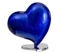 Royal Rapture Urns for ashes Memorial Funeral Cremation Adult Human Child Love Urns decorative Heart (Blue, 6") RHM02-01