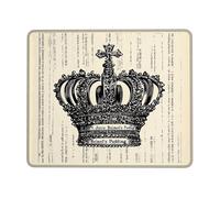 Royal Royal Design Mouse Pad, Black and Gold Elegant Gaming Mousepad, Non-Slip Fabric Washable Desk Accessories for Home and Office, Stylish Gift for All Seasons Square 8x10 Inch