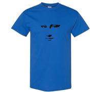 (Royal, S) Mona Lisa Smile Face Painting Leonardo da Vinci Men T Shirt Tee Top