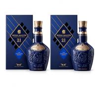 Royal Salute 21 Year Old Whisky Bundle | 2 x 70 ottles | Luxury Blended Scotch Whisky Twin Pack | Porcelain Flagons | Premium Whisky Gift Set | 40% ABV