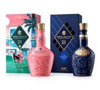 Royal Salute 21 Year Old Whisky Gift Set, 2 x 70cl, 40% ABV | Luxury Twin Bottle Bundle, Miami Polo Edition, Porcelain Flagon, Premium Scotch Gift