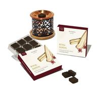 Royal Sandal Incense Brick Set (2 x 9) & Snowflake Exotic Burner by Aromafume | Made with Sandal Flower & Sandalwood | Ideal for Prayer and Rituals | Natural, Low Smoke, Non-toxic