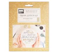 Royal Shakespeare Company Cross Stitch Kit, Dreams are Made of, Aida Fabric, Embroidery Threads, Needles, Home Decor, Craft Kits for Adults, Beginners Christmas Craft Accessories Sets, Gift