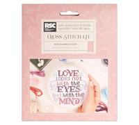 Royal Shakespeare Company Cross Stitch Kit, Love with The Mind, Aida Fabric, Embroidery Threads, Needles, Home Decor, Craft Kits for Adults, Beginners Christmas Craft Accessories Sets, Gift