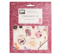Royal Shakespeare Company Embroidery Hoop Decoration Kit 4 Piece Set, Love, Embroidery Set for Adults, Beginner Tapestry Stitch Kit With Patterns, Sewing Hobbies, Christmas Gifting, Crafts Accessories
