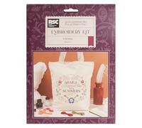 Royal Shakespeare Company Embroidery Tote Kit, Summer's Day, Hobbies Craft Accessories for Adults, Present, Hand Sewing Stitch Craft with Needle and Threads, Crafts Christmas, Sewing Set