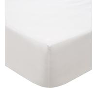 Royal Sheridan Luxuriously Comfortable 500 Thread Count Cotton Sateen Fitted Sheet, Chalk - Double Size