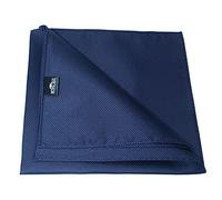 Royal Silk Deluxe Silk Jacquard Pocket Square Premium 34-Momme, 6-Ply Silk -100% Silk, Navy, Full-sized 14" x 14"