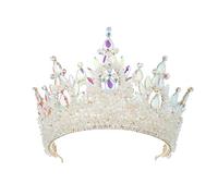 Royal Silver Crystal Rhinestone Bridal Tiara - Crown Hair Accessories For Women Wedding Pageant (Gold EEE1)
