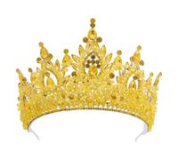 Royal Silver Crystal Rhinestone Bridal Tiara - Crown Hair Accessories For Women Wedding Pageant (Lemon Yellow)