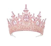 Royal Silver Crystal Rhinestone Bridal Tiara - Crown Hair Accessories For Women Wedding Pageant (Light Pnnrk)