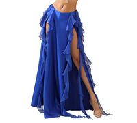 ROYAL SMEELA Belly Dance Skirt - Long Black Belly Dance Practice Dress for Women and Adults, Bellydance Maxi Skirt