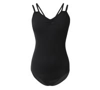 ROYAL SMEELA Camisole Ballet Dance Leotard For Women Spaghetti Strap Stretchy Leotards Adult Black