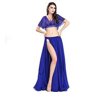 ROYAL SMEELA Training Practice Clothes Belly Dance Skirt Tops Belly Dance Costume Women Chiffon top skirt Set belly dance practice clothes Belly dancer Outfit Sexy Belly Dance Suit Bellydance Dress