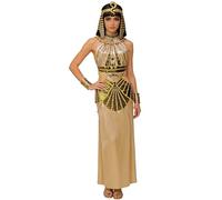 ROYAL SMEELA Women's Egyptian Cleopatra Egypt Sequin Costume Beaded Sleeveless Waist Cutout for Stage Halloween Party, Gold, X-Large