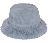 Royal Stallion Premium Faux Fur Winter Bucket Hat in Grey, Size: One Size