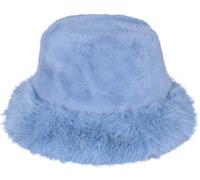 Royal Stallion Premium Faux Fur Winter Bucket Hat in Light Blue, Size: One Size