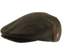 Royal Stallion Wool Flat Cap in Brown Herringbone, Size: Medium (57cm)
