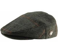 Royal Stallion Wool Flat Cap in Charcoal Checked, Size: Large (59cm)