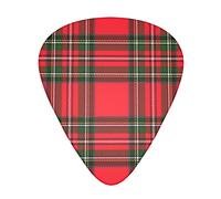 Royal Stewart Tartan Guitar Picks Includes Thin Medium And Heavy Gauge Unique Guitar Gift For Bass Electric Acoustic Guitars Ukulele (12 Count)