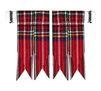 Royal Stewart Tartan Kilt Hose Sock Flashes with Heavy Buckle Adjusters