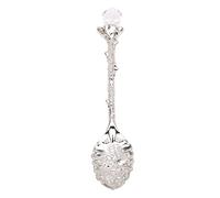 Royal Style Crystal Retro Pattern Coffee, Dessert Alloy Stainless Steel Spoon Tableware,SilverDeft Processed