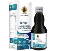ROYAL SWAG Ayurveda Tar Out Syrup Lungs Detox Sugar Free (200 ML) Removes Tar from Lungs Due to for Smoke & Air Pollution Herbal Syrub to Remove Toxins from Lung and Mucus Remover