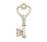 Royal Swan 10 Pcs Vintage Heart Skeleton Key Charm Pendants, Tibetan Alloy, Antique Silver Finish, 47mm x 19mm, Cadmium Free & Lead Keys Free for Making Jewelry Arts & Crafts