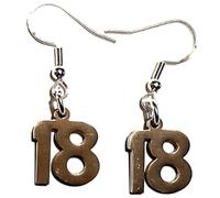 Royal Swan 18th Birthday Dangle Earrings, Sterling Silver Finish, 30mm Drop, Sterling Silver Hallmarked Hooks, Velvet Gift Bag
