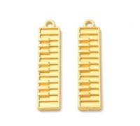 Royal Swan 20 Pcs Rack Plating Alloy Piano Keys Pendants, Cadmium Free & Lead Free & Nickle Free, Piano Keyboard Charms, Matte Gold Color Organ Charms, 33x7.5x2mm, Hole: 1.8mm