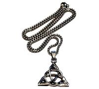 Royal Swan Antique Silver Celtic Triquetra, Trinity Knot Pendant Necklace with a 60cm Stainless Steel Box Chain in a Velvet Gift Bag. Gaelic Viking Nordic Norse Christian Jewelry.