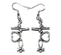 Royal Swan Antique Silver ECG Heart Beat Electrocardiogram Earrings on Sterling Silver Hooks in a Velvet Gift Bag.Medical Surgeon Doctor Nurse Jewelry