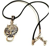 Royal Swan Antique Silver Fenrir Wolf from Norse Mythology Pendant Necklace on an 18-20'' Adjustable Waxed Cord, Viking, Nordic, Norse Jewelry