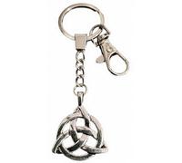 Royal Swan Antique Silver Triquetra (30mm) Keychain in a Velvet Gift Bag. Norse, Celtic Trinity Knot Keyring. Nordic, Viking, Norse Bag Charm.